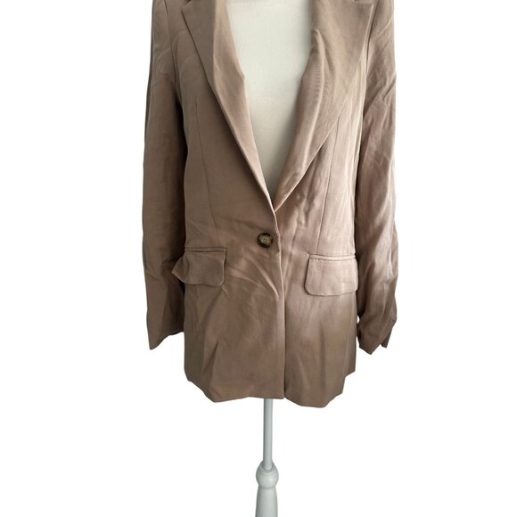REFORMATION Tan Casual Blazer Jacket Size Medium - Picture 3 of 9